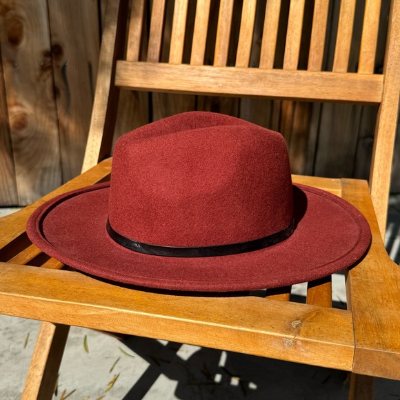 Oxblood Felt Boho Hat - Picture 3 of 4